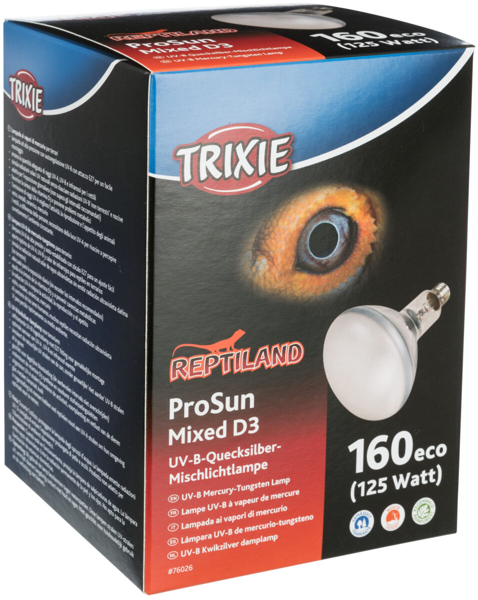 Lampa UV-B ProSun D3 Tungsten 125W pentru Terariu Trixie Lampa UV-B ProSun D3 Tungsten 125W pentru Terariu Trixie
