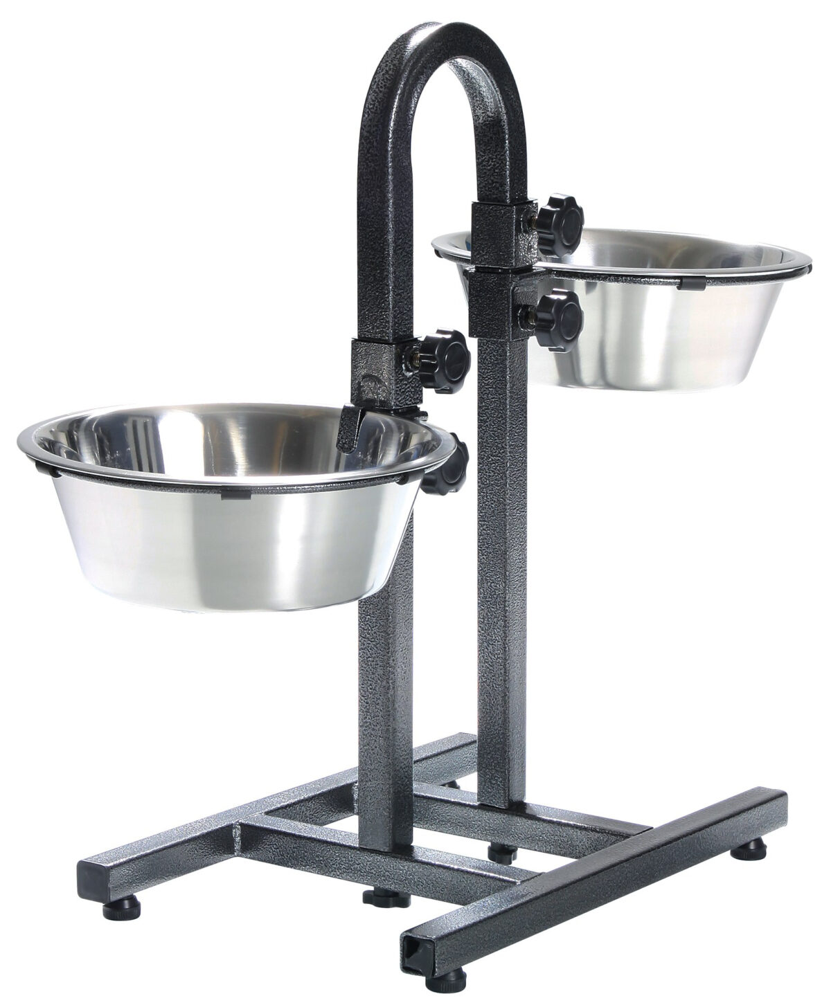 Stativ Reglabil Trixie cu 2 Castroane Inox 2.8L, Suport Metalic