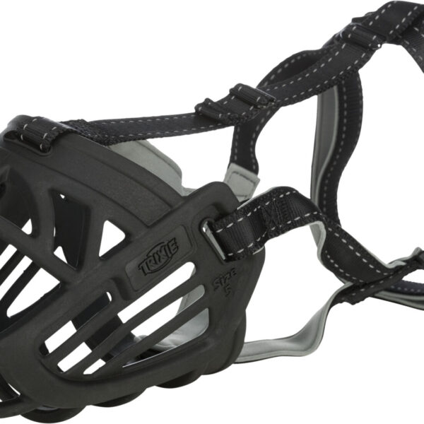 Botniță flexibilă Trixie, cauciuc negru, L-XL - pentru câini mari