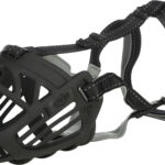 Botniță flexibilă Trixie din cauciuc negru pentru câini mari, XL-XXL