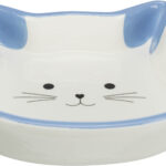 Castron Ceramic Pisici, Forma Cap de Pisică, 0.25L, Diverse Culori