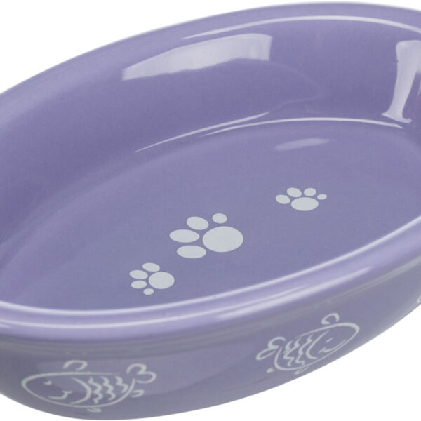 Castron Ceramic Oval pentru Pisici - 0.2L, 15x10 cm, Trixie
