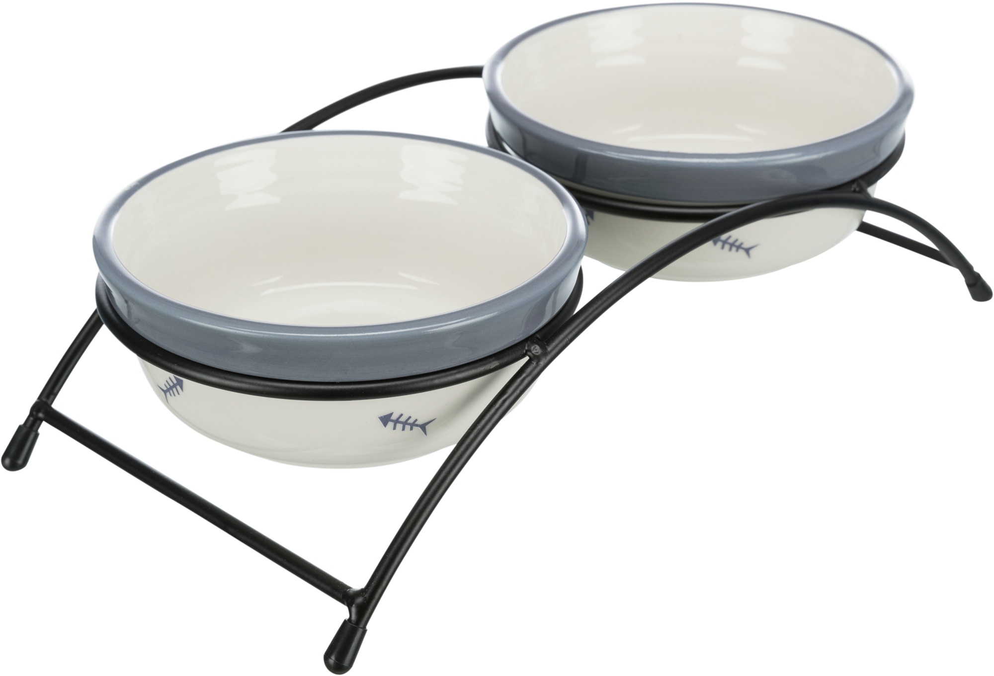 Set 2 Castroane Ceramice cu Suport Metalic Antialunecare Trixie Set 2 Castroane Ceramice cu Suport Metalic Antialunecare Trixie