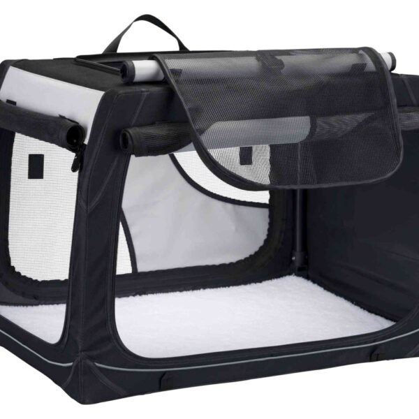 Geantă Transport Câini Trixie Vario S - Negru/Gri, 61x43x46 cm