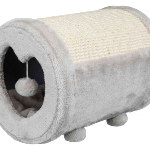 Rola de zgariat Trixie pentru pisici, 27 x 39 cm, gri cu perna moale
