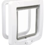 Ușa Trixie pentru Pisici 2-Way, Alb, 20x22 cm, Acțiune Silentioasă