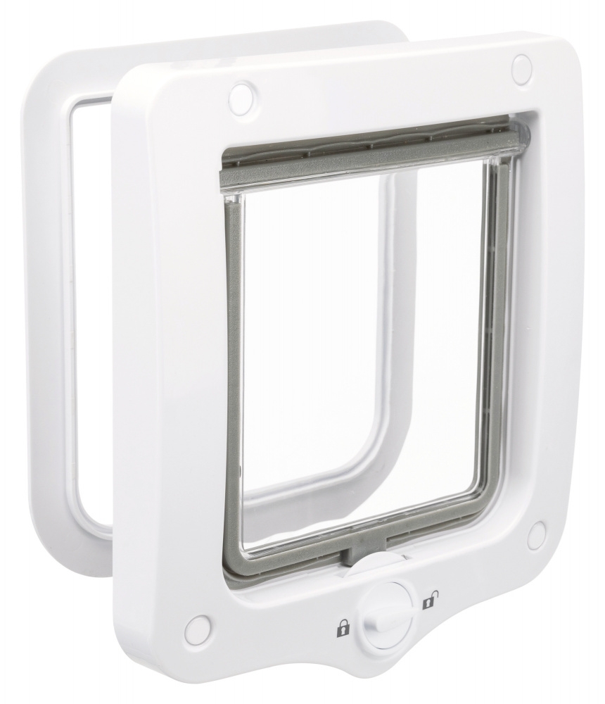 Ușa Trixie pentru Pisici 2-Way, Alb, 20x22 cm, Acțiune Silentioasă Ușa Trixie pentru Pisici 2-Way, Alb, 20x22 cm, Acțiune Silentioasă