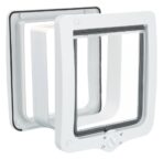 Ușă Batantă Trixie XXL pentru Pisici cu Tunel, Alb, 4 Moduri 24x28 cm