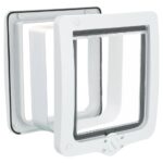 Ușă Batantă Trixie XXL pentru Pisici cu Tunel, Alb, 4 Moduri 24x28 cm