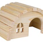 Casă din lemn semi-circulară pentru hamsteri Trixie - 19x11x13 cm