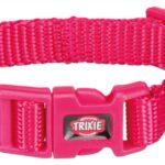Zgarda ajustabilă Trixie fucsia pentru câini, XXS-XS (15-25 cm)