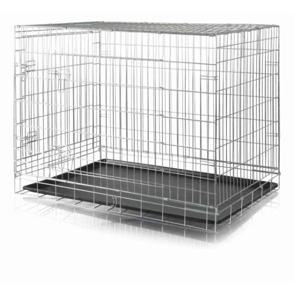 Cusca Metalica Trixie pentru Câini M-L, 93x69x62 cm, cu 2 Uși