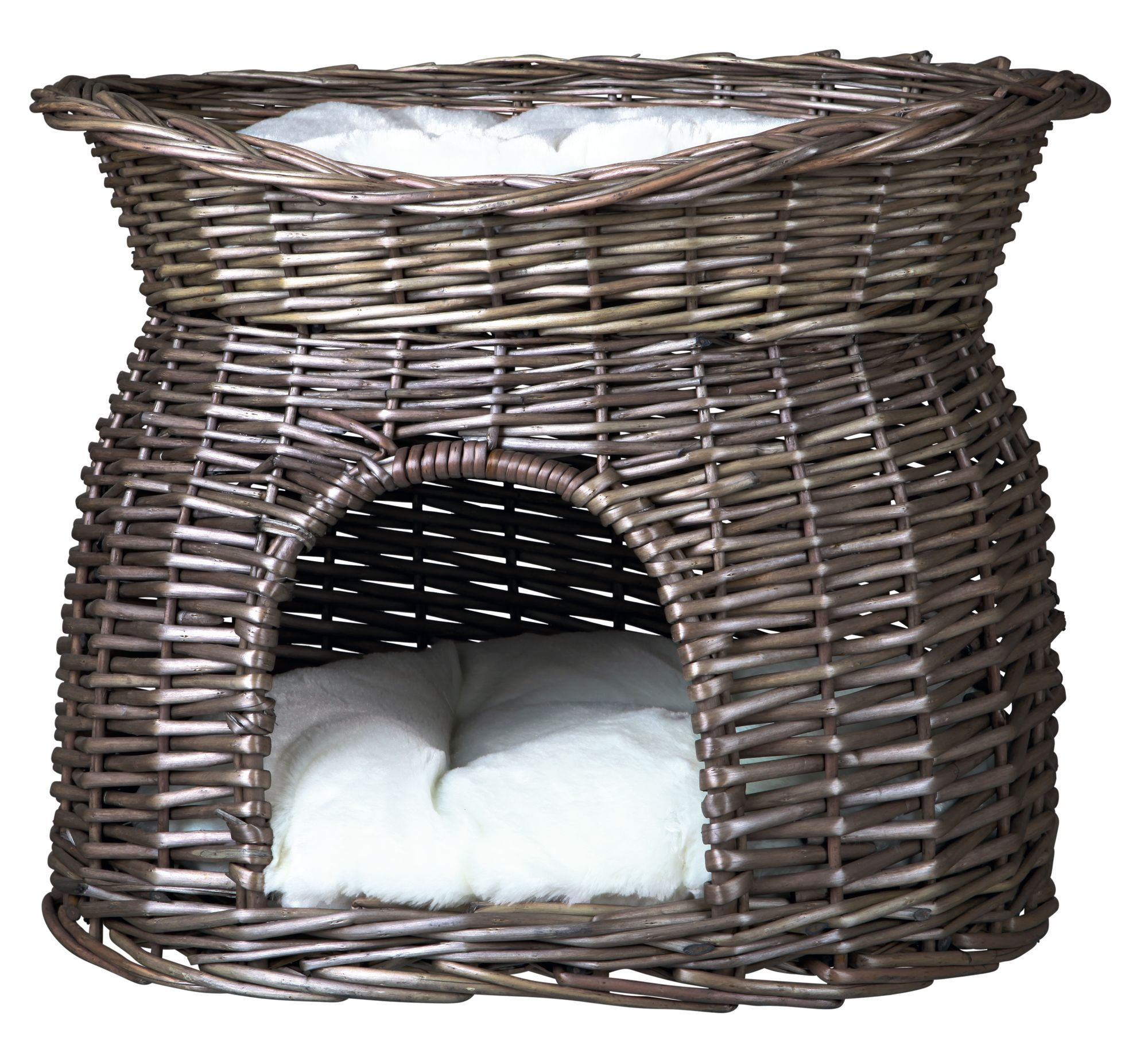 Culcus Rachita cu Pat pentru Câini și Pisici, 54x43x37 cm, Gri, Trixie Culcus Rachita cu Pat pentru Câini și Pisici, 54x43x37 cm, Gri, Trixie