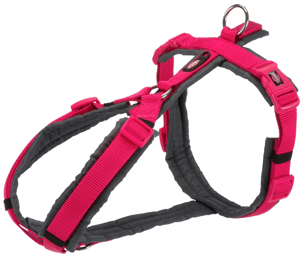 Ham Trixie Premium Trekking Reglabil pentru Câini, Fucsia/Gri 44-53 cm Ham Trixie Premium Trekking Reglabil pentru Câini, Fucsia/Gri 44-53 cm