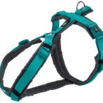 Ham Trixie Premium Trekking Reglabil pentru Câini, 70-85 cm, Ocean/Gri