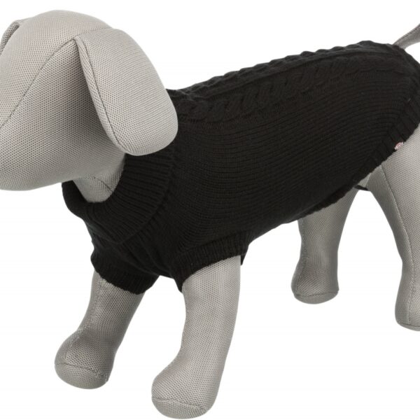 Pulover pentru câini Kenton Negru, L: 55 cm, Trixie - confort și stil
