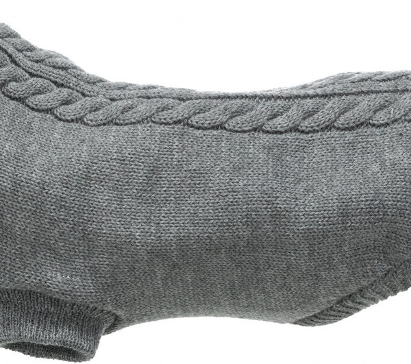 Pulover pentru câini Kenton Gri S - 36 cm, Trixie, lână sintetică