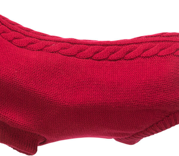 Pulover pentru câini Trixie Kenton, S, 40 cm, roșu din lână sintetică