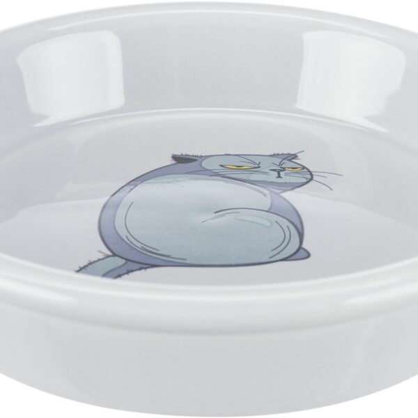 Castron Ceramic Gri Trixie pentru Pisici - 0.25 l, 13 cm, Igienic