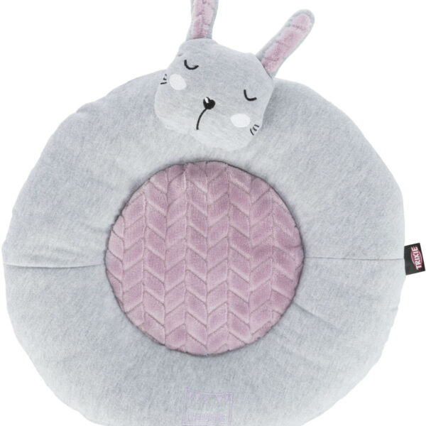Perna pentru câini și pisici Junior cu iepuraș, 40 cm, gri/lila