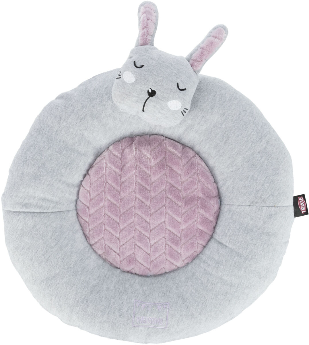 Perna pentru câini și pisici Junior cu iepuraș, 40 cm, gri/lila Perna pentru câini și pisici Junior cu iepuraș, 40 cm, gri/lila