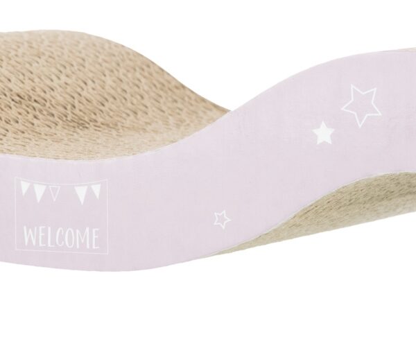 Carton de zgariat Trixie Junior Wave cu catnip, 38x7x18 cm, lila/verde
