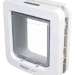 Ușă Batantă Trixie SureFlap cu Microcip pentru Pisici și Câini, Alb