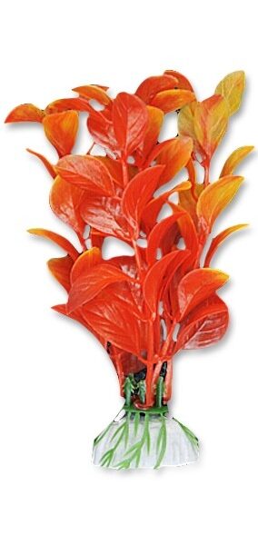 Planta Artificială pentru Acvariu Happet, 10 cm, Roșu/Galben, Blister