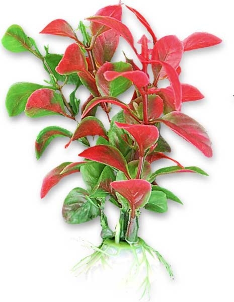 Planta Artificială Verde/Roșu pentru Acvariu, 10 cm - Happet Planta Artificială Verde/Roșu pentru Acvariu, 10 cm - Happet