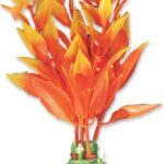 Planta Artificială Galben-Portocalie pentru Acvariu, 10 cm - Happet