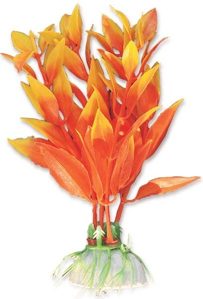 Planta Artificială Galben-Portocalie pentru Acvariu, 10 cm - Happet