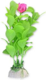 Planta Artificială Happet pentru Acvariu, 10 cm, Verde și Roz