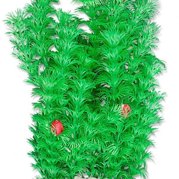 Planta Artificială Happet pentru Acvariu, 20 cm, Verde/Rosu