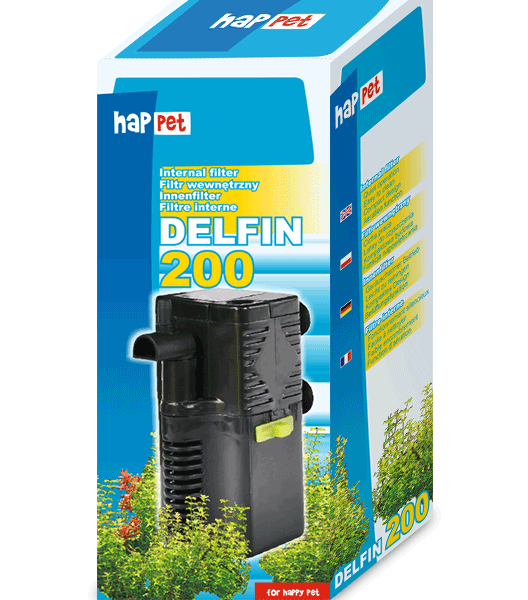 Filtru Intern Happet Delfin 350 pentru Acvariu Pana La 60 l/190 l/h/ 4.5 W, F103