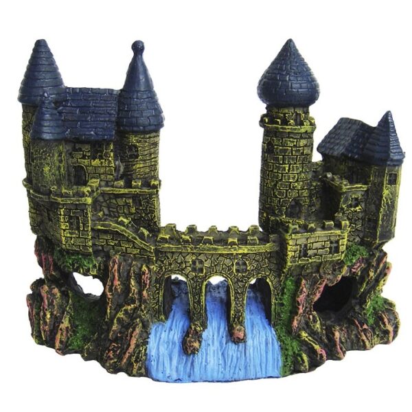 Castel cu Pod pentru Acvariu, Decor Poliester 16x6x12,5 cm - Happet
