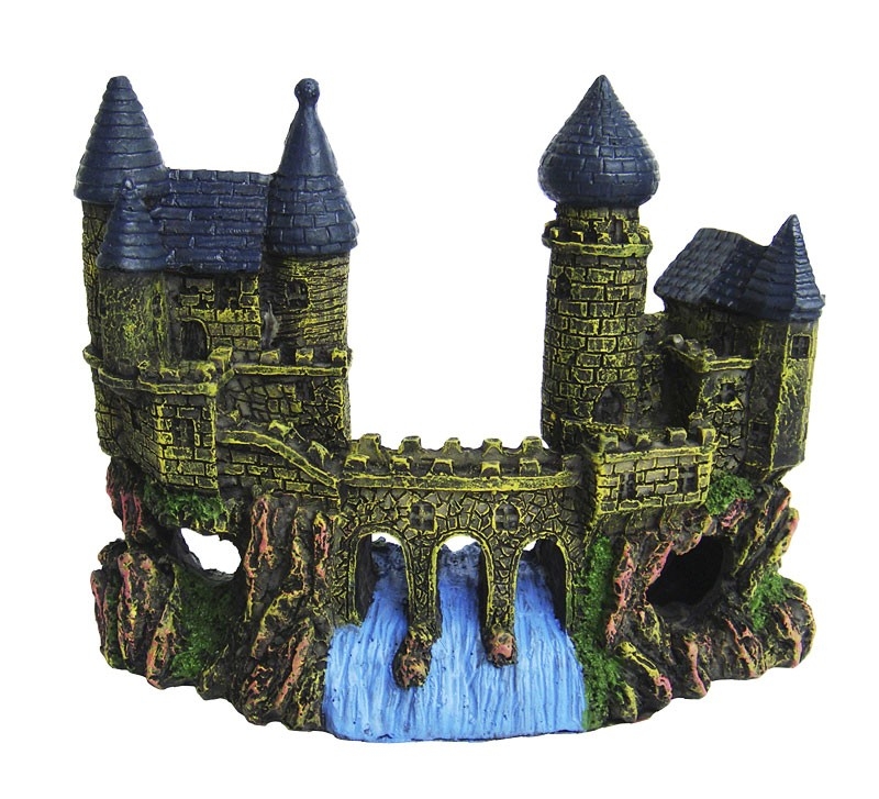 Castel cu Pod pentru Acvariu, Decor Poliester 16x6x12,5 cm - Happet Castel cu Pod pentru Acvariu, Decor Poliester 16x6x12,5 cm - Happet
