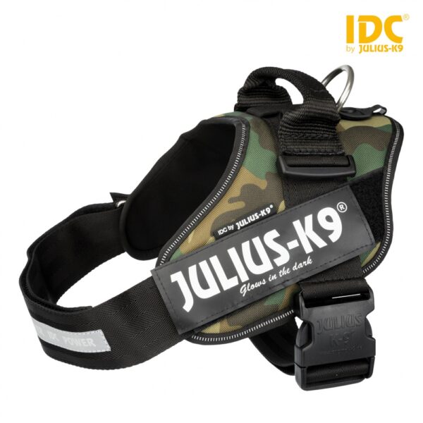 Ham ergonomic Julius-K9 IDC® Power, 63-85 cm, Camuflaj, Reflectorizant