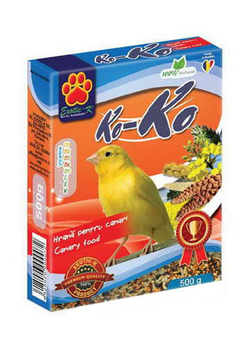 Amestec hrănitor Ko-Ko pentru Canari 500 g - Exotic-K Amestec hrănitor Ko-Ko pentru Canari 500 g - Exotic-K