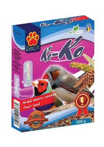 Hrana Premium pentru Cinteze Ko-Ko 500 g - Exotic-K Hrana Premium pentru Cinteze Ko-Ko 500 g - Exotic-K
