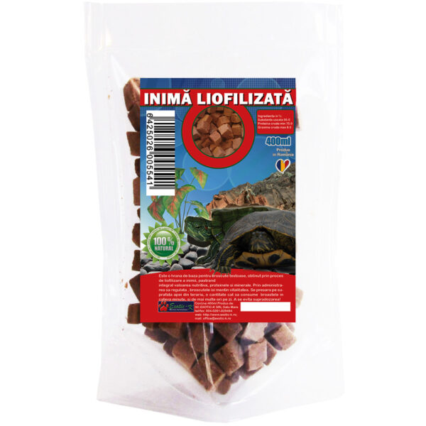 Exotic-K Inima Liofilizată pentru Broaște Testoase 400 ml