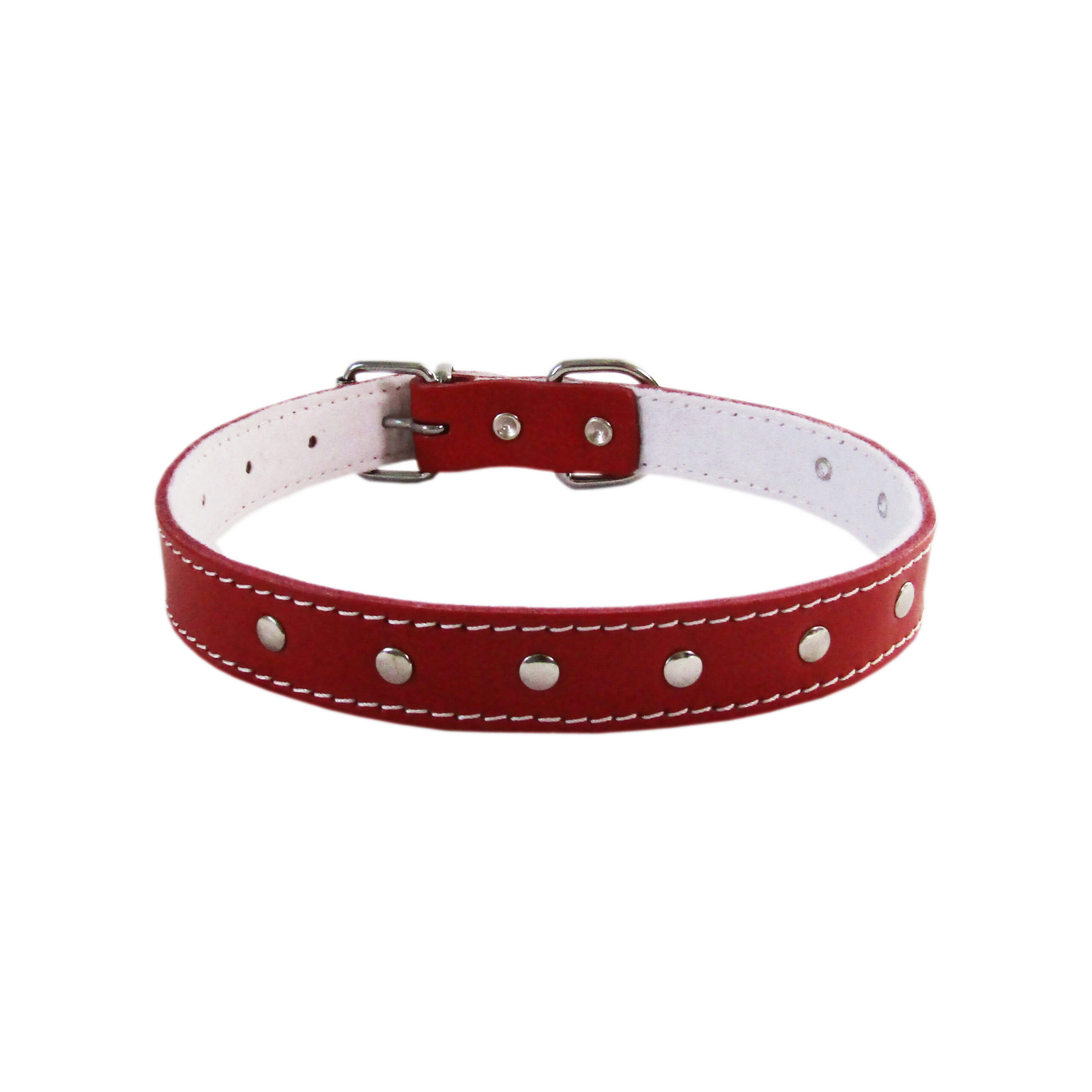 Zgarda Exotic-K L3 Roșie cu Ornament, 2.5/53 cm pentru Câini Zgarda Exotic-K L3 Roșie cu Ornament, 2.5/53 cm pentru Câini