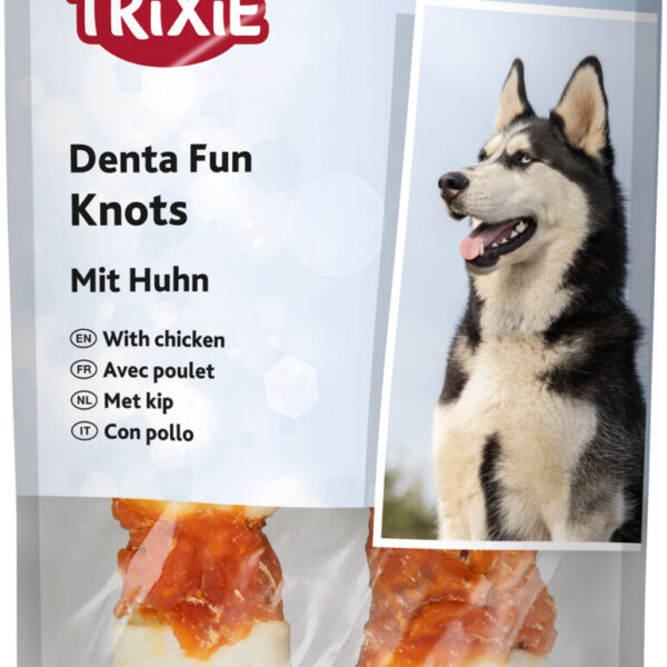 Recompense Denta Fun pentru Câini - Oase Innodate cu Pui, 11 cm, 2 buc