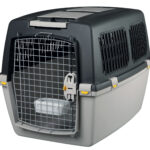 Cusca de transport Gulliver Trixie M, 58x60x79 cm, gri, pentru animale