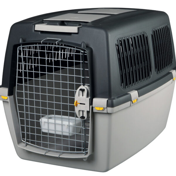 Cusca de transport Gulliver Trixie M, 58x60x79 cm, gri, pentru animale