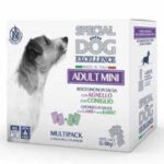 Hrana Umedă Monge pentru Câini Mini, Miel și Iepure, 12 plicuri x 100g