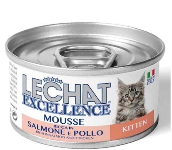 Hrana Umedă Monge pentru Pisici LeChat Kitten cu Somon și Pui, 85 g