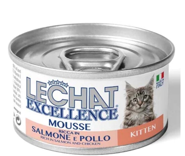 Hrana Umedă Monge pentru Pisici LeChat Kitten cu Somon și Pui, 85 g Hrana Umedă Monge pentru Pisici LeChat Kitten cu Somon și Pui, 85 g