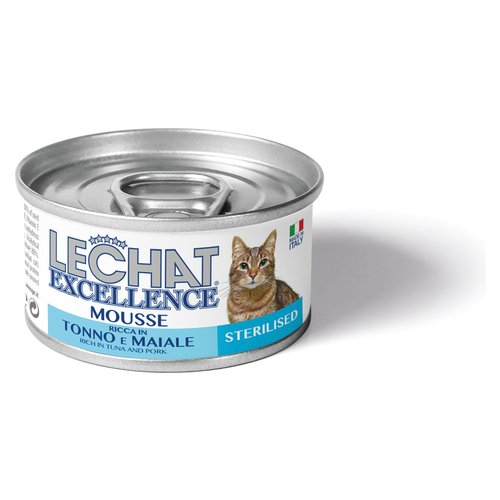 Hrana Umedă pentru Pisici LeChat Excellence Mousse Ton și Porc 85g Hrana Umedă pentru Pisici LeChat Excellence Mousse Ton și Porc 85g