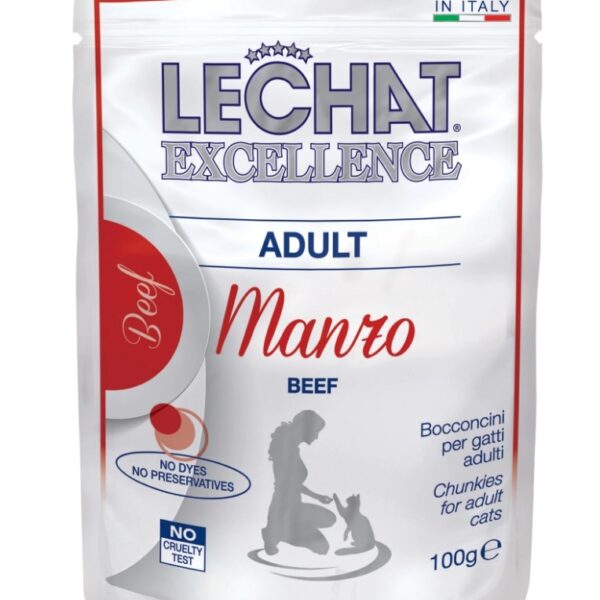 Hrana Umedă Monge pentru Pisici LeChat cu Vită, 100 g