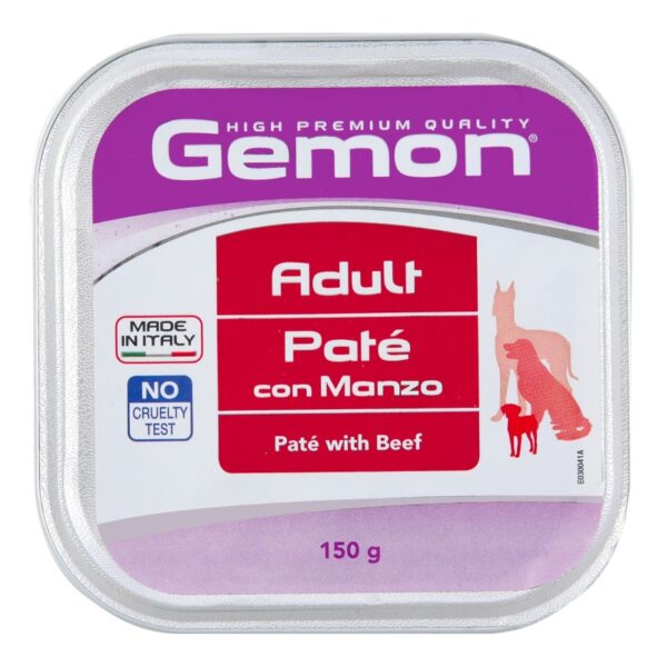 Hrana Umedă Monge Gemon pentru Câini cu Vită, 150 g - Premium Natural